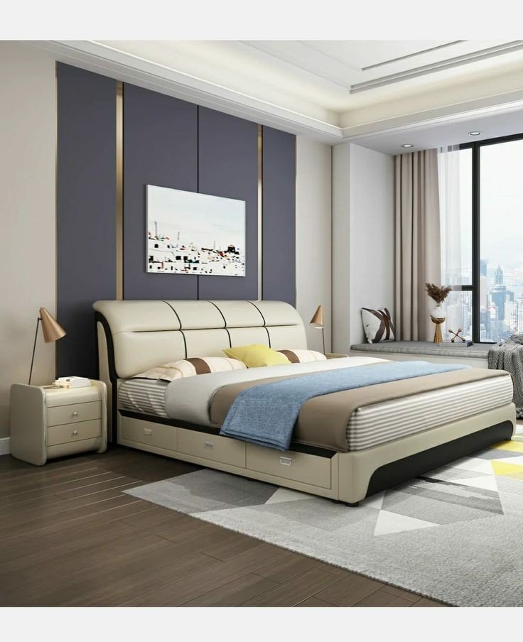 Premium Wooden Double Bed with Storage