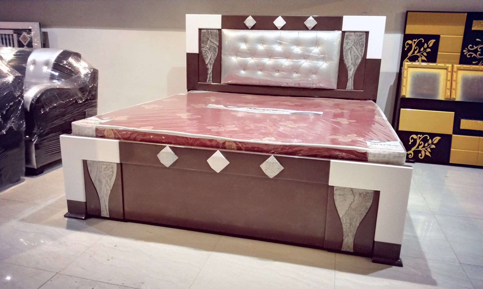 Premium Wooden Double Bed with Storage