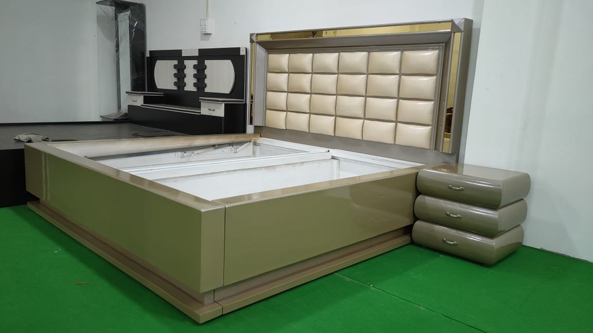 Premium Wooden Double Bed with Storage