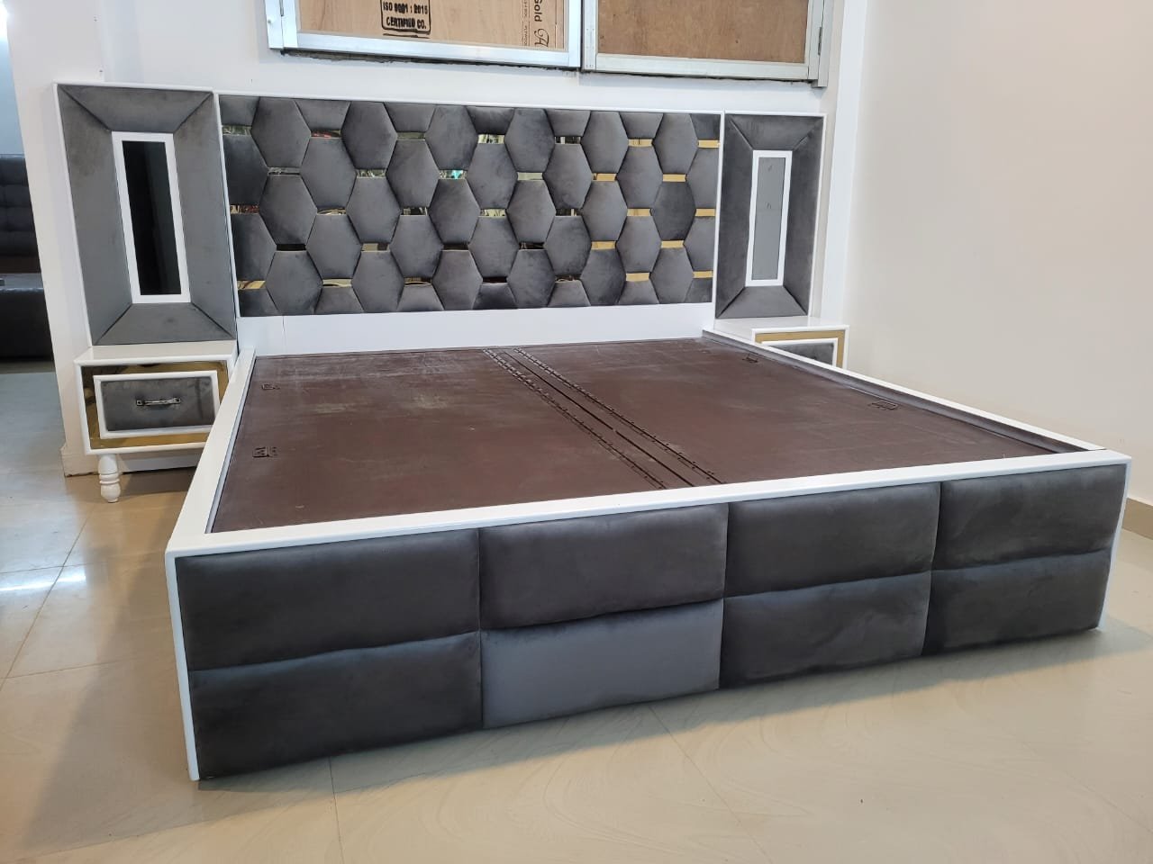 Premium Wooden Double Bed with Storage