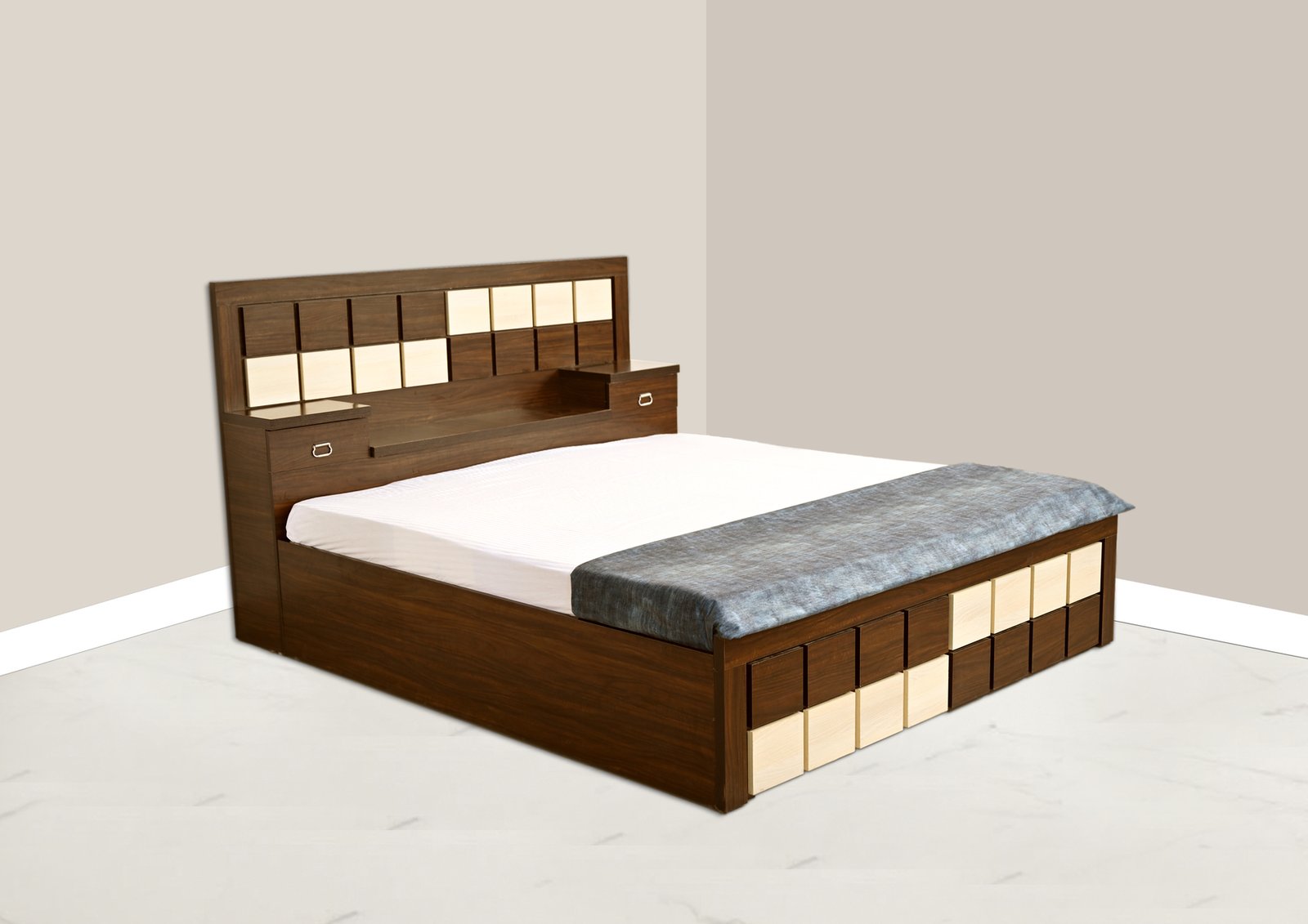Affordable Hydraulic Bed with Storage & Side Table - Gorakhpur