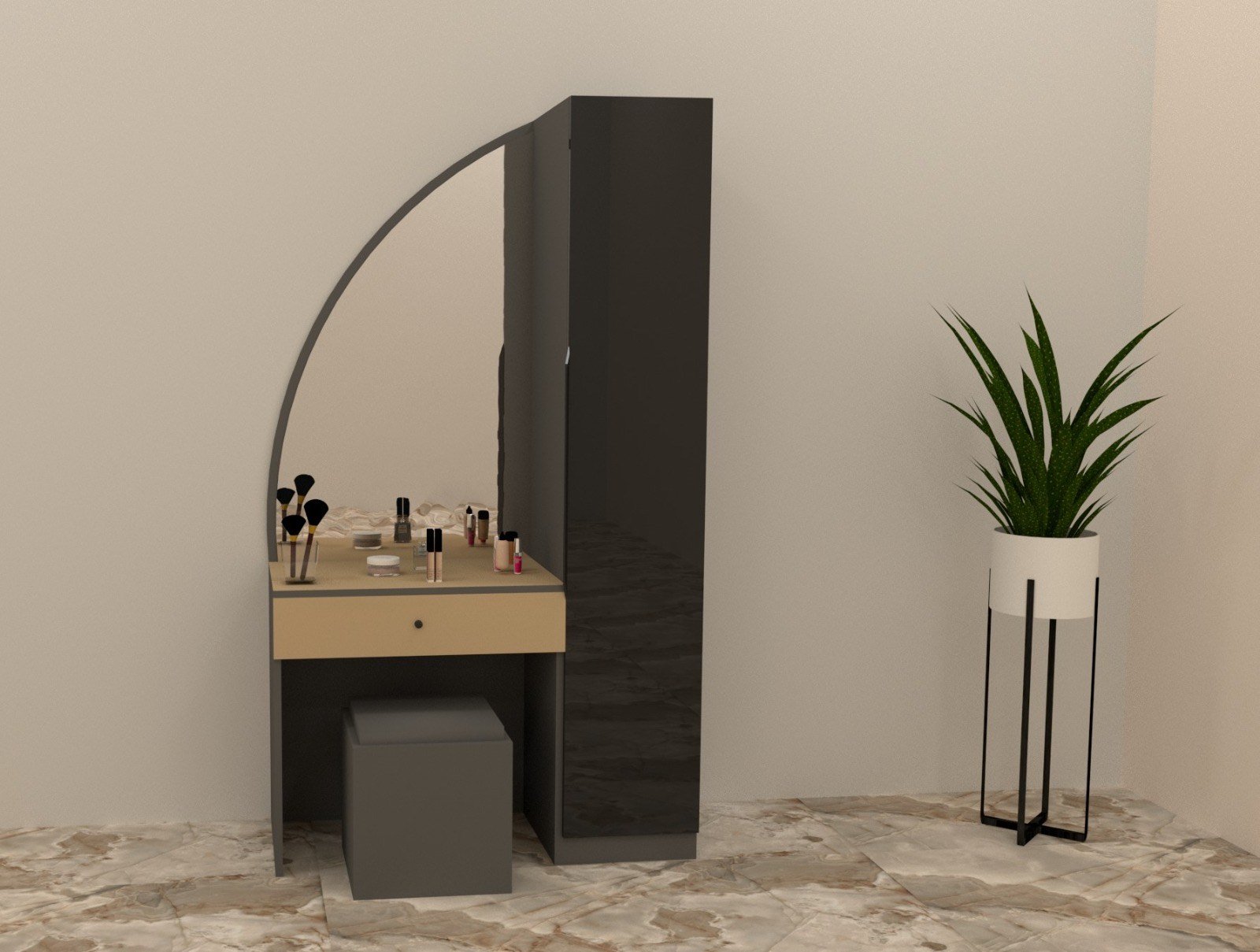 Prelam MDF Dressing Table with Mirror and Lighting Gorakhpur